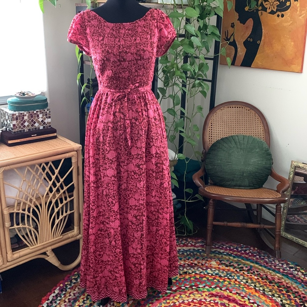 Elegant Pink Floral Women Dress